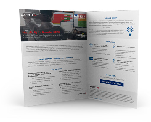 Martello iQ for MSP using Paessler PRTG brochure mockup