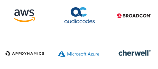 Vantage DX integrations: AWS, Audiocodes, Broadcom, Appdynamics, Microsoft Azure and Cherwell